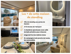 Luxury villa, 4 suites with bathroom, near Geneva
